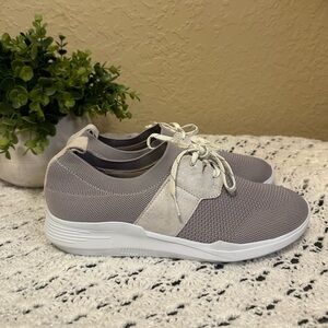 Munro Sandi Gray Sock Mesh Suede Shoes Sneakers 9 NWOB